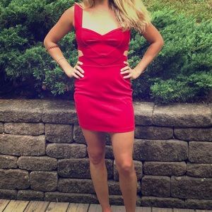 Sexy Vintage Red Cut Out Dress